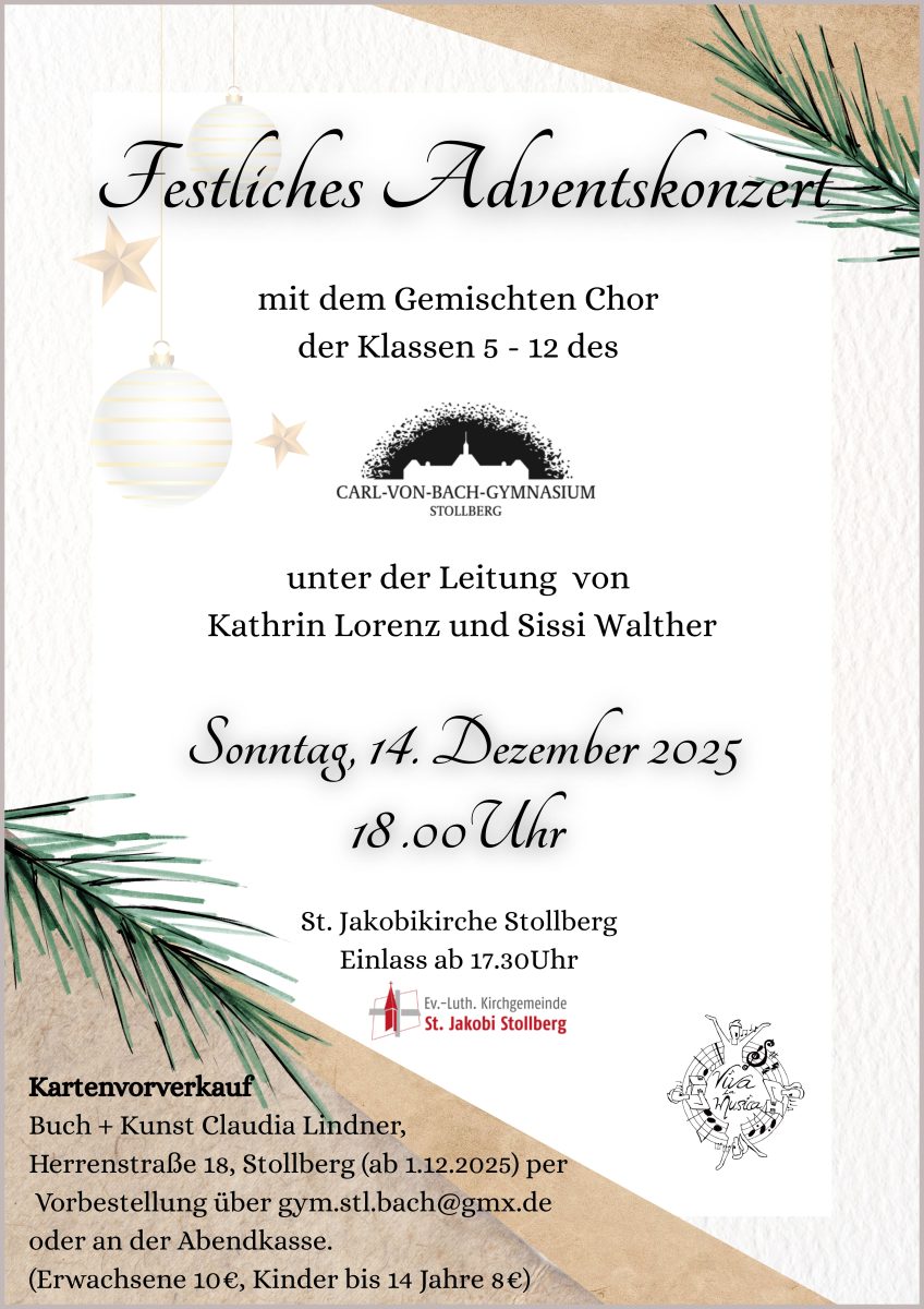Adventskonzert, 14.12., 18 Uhr, Jakobikirche