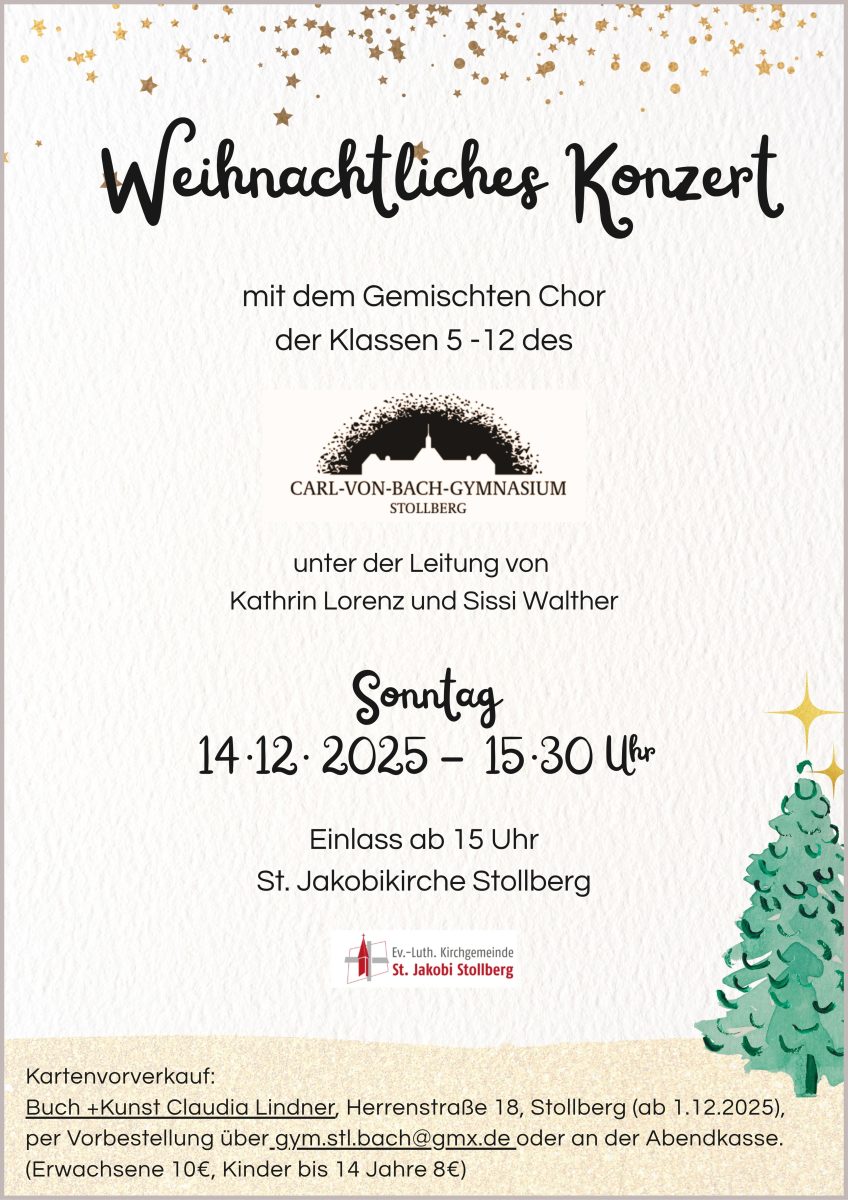 Weihnachtskonzert, 14.12. 15:30 Uhr Jakobikirche