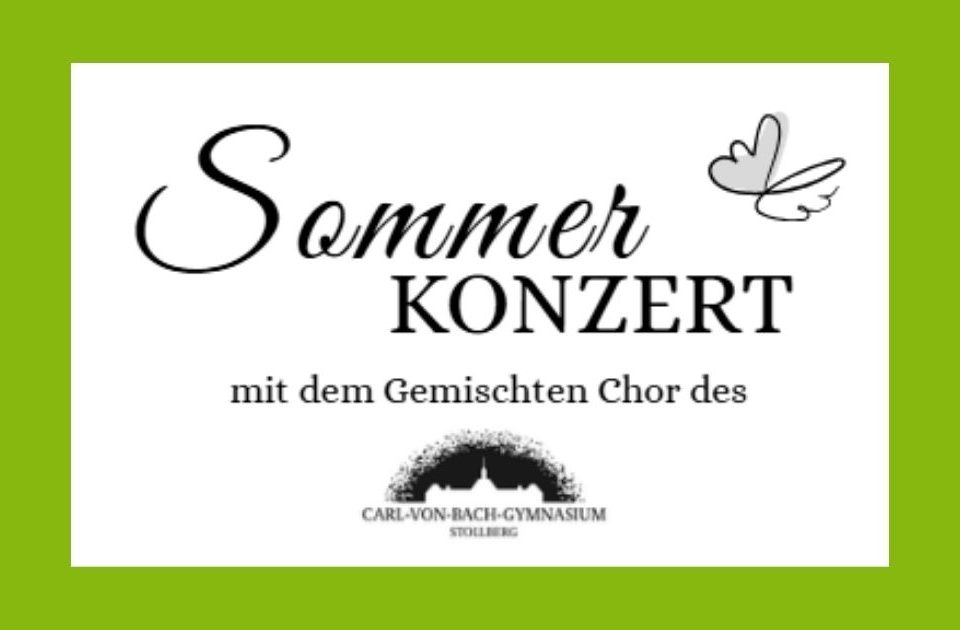 Sommerkonzert, Logo der Schule und Schmetterling